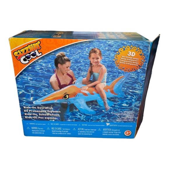 Sizzlin' Cool Other Sizzlin Cool Inflatable Swordfish Ride On Toys R Us Pool Float 7x38x24